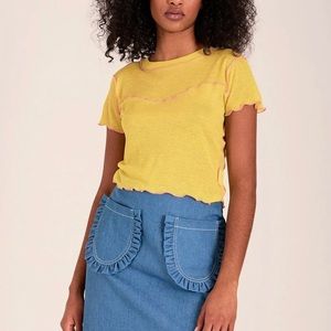 NWT Eliza Faulkner semisheer wool blend Gigi Baby Tee